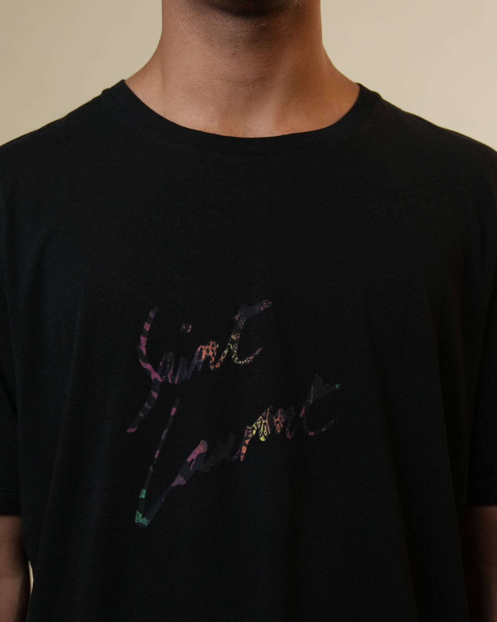 Saint Laurent Typography Black Tshirt