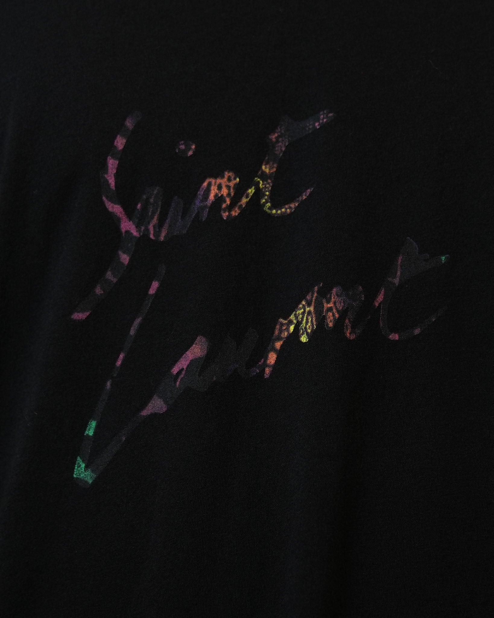 Saint Laurent Typography Black Tshirt