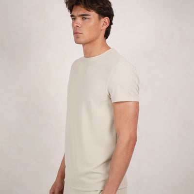 CAPO Textured Light Beige T-Shirt