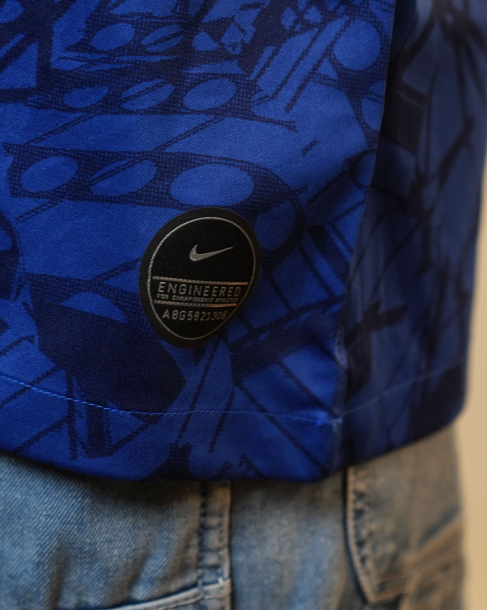 Nike X Chelsea Printed Blue Jersey