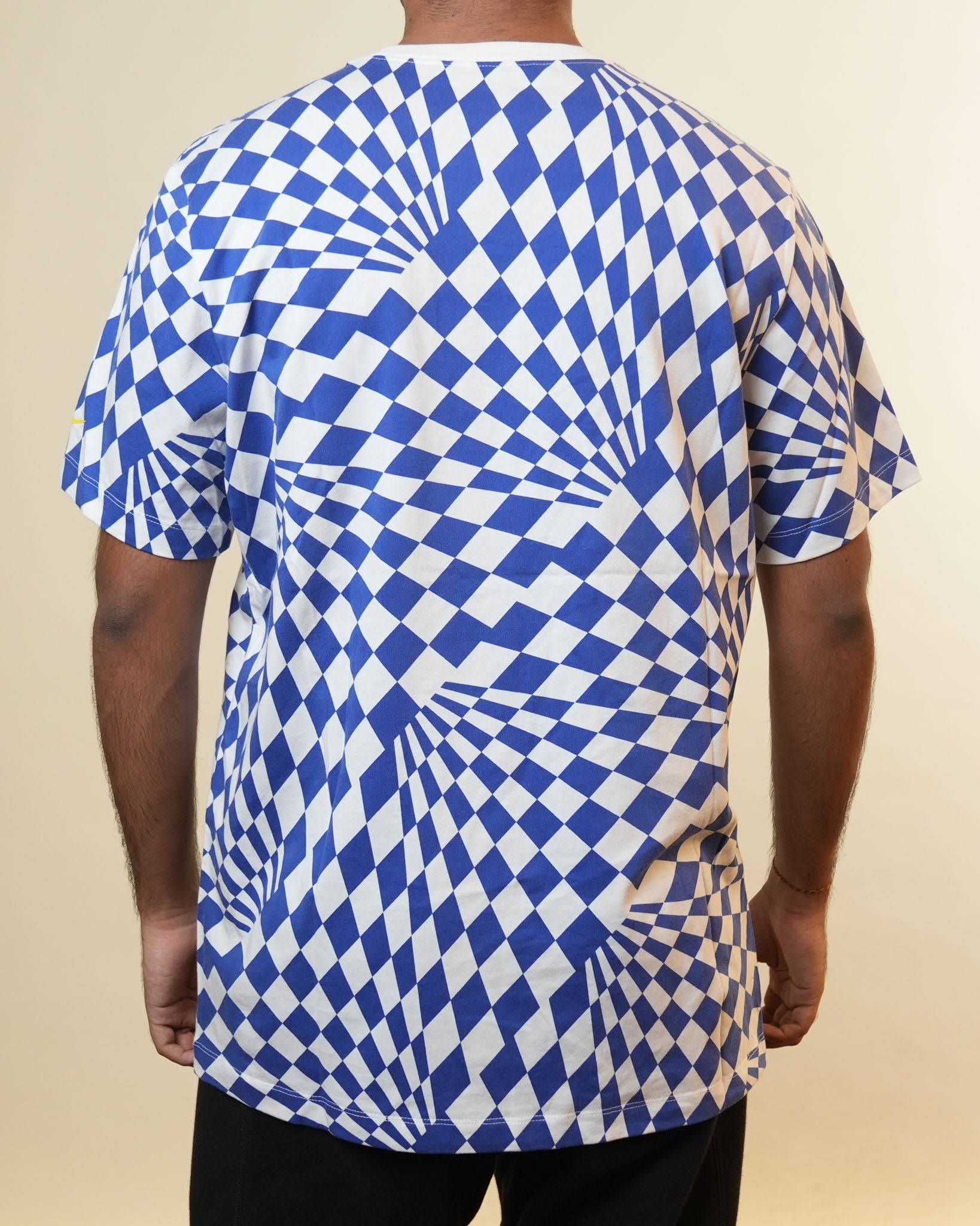 Nike Blue White Checkered Tshirt