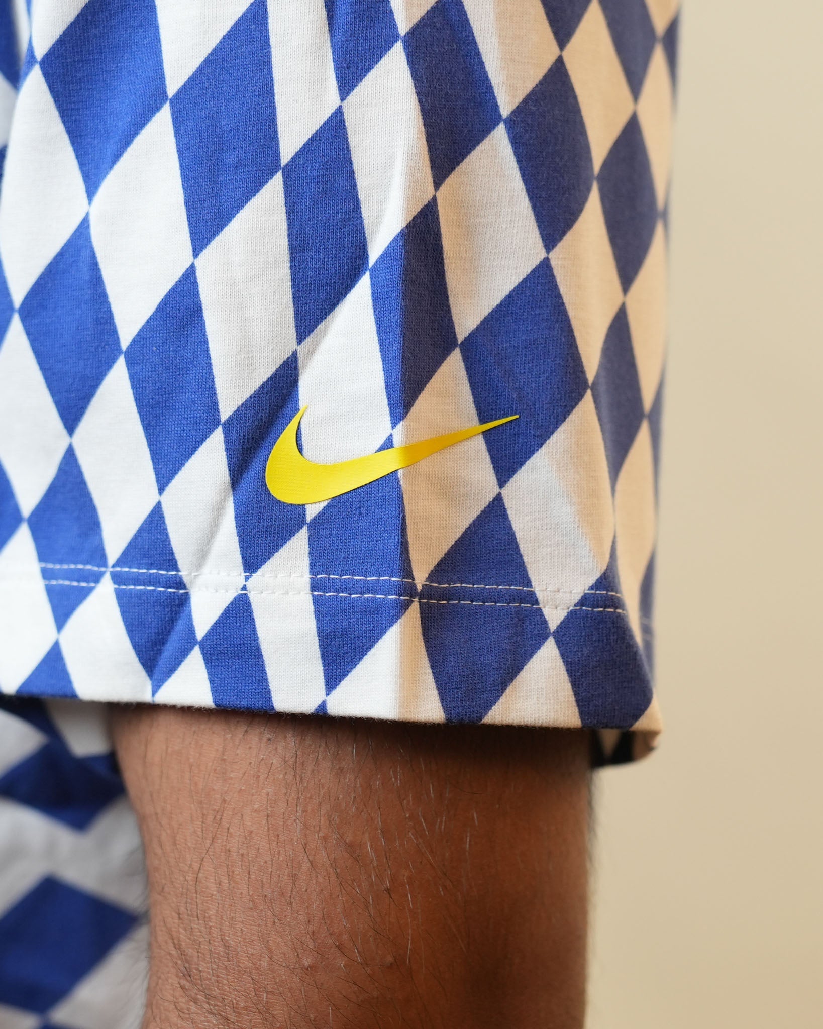 Nike Blue White Checkered Tshirt