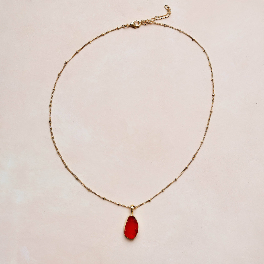 Carnelian Raw Crystal Necklace