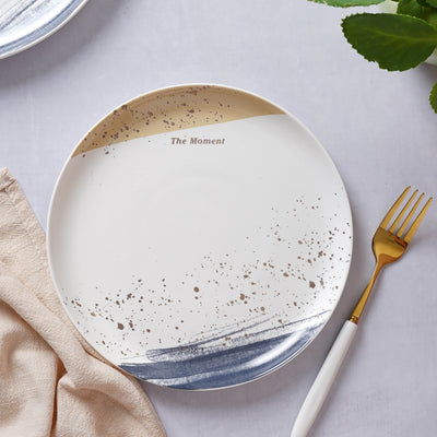 Midnight Ceramic Snack Plate 6 Inch