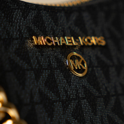 Michael Kors Heritage Blue Jet Set Charm Logo Medium Shoulder Bag