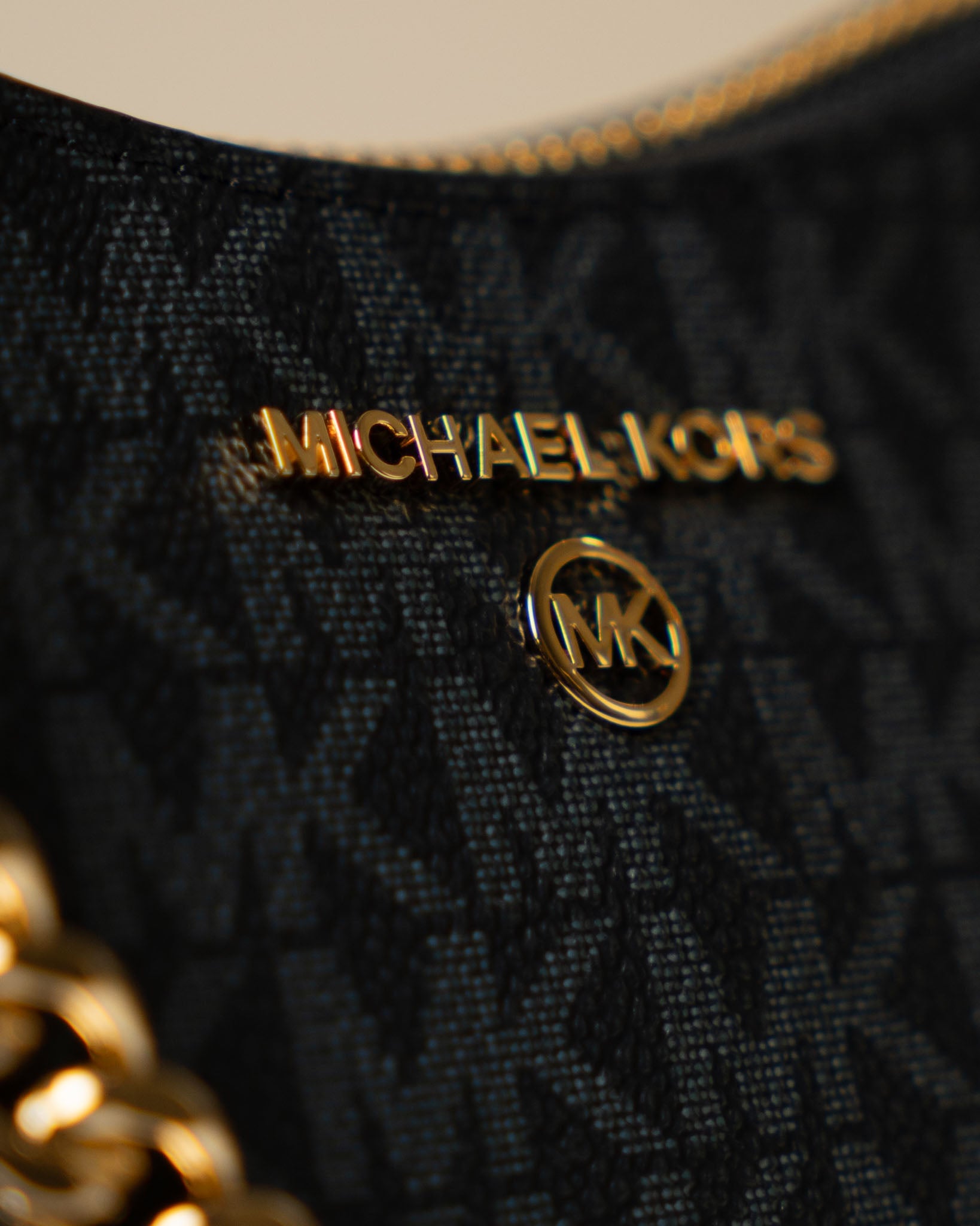 Michael Kors Heritage Blue Jet Set Charm Logo Medium Shoulder Bag