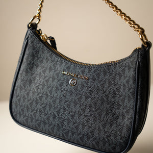 Michael Kors Heritage Blue Jet Set Charm Logo Medium Shoulder Bag