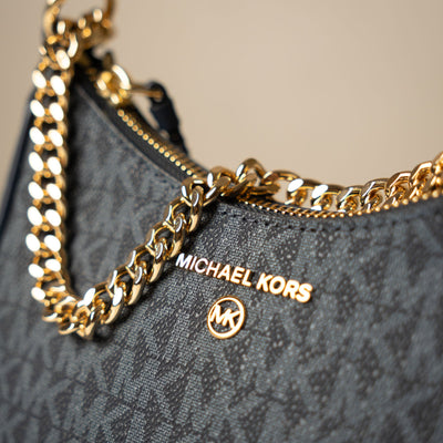 Michael Kors Heritage Blue Jet Set Charm Logo Medium Shoulder Bag