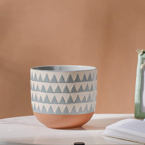 Chevron Blue Vase