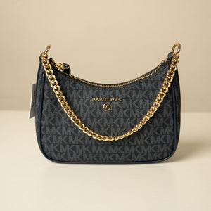 Michael Kors Heritage Blue Jet Set Charm Logo Medium Shoulder Bag
