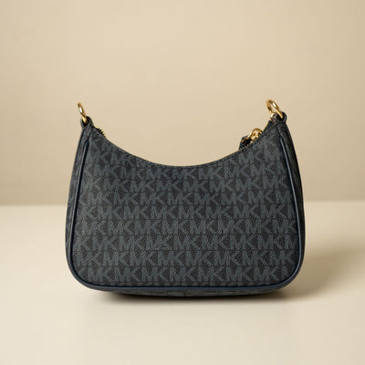 Michael Kors Heritage Blue Jet Set Charm Logo Medium Shoulder Bag