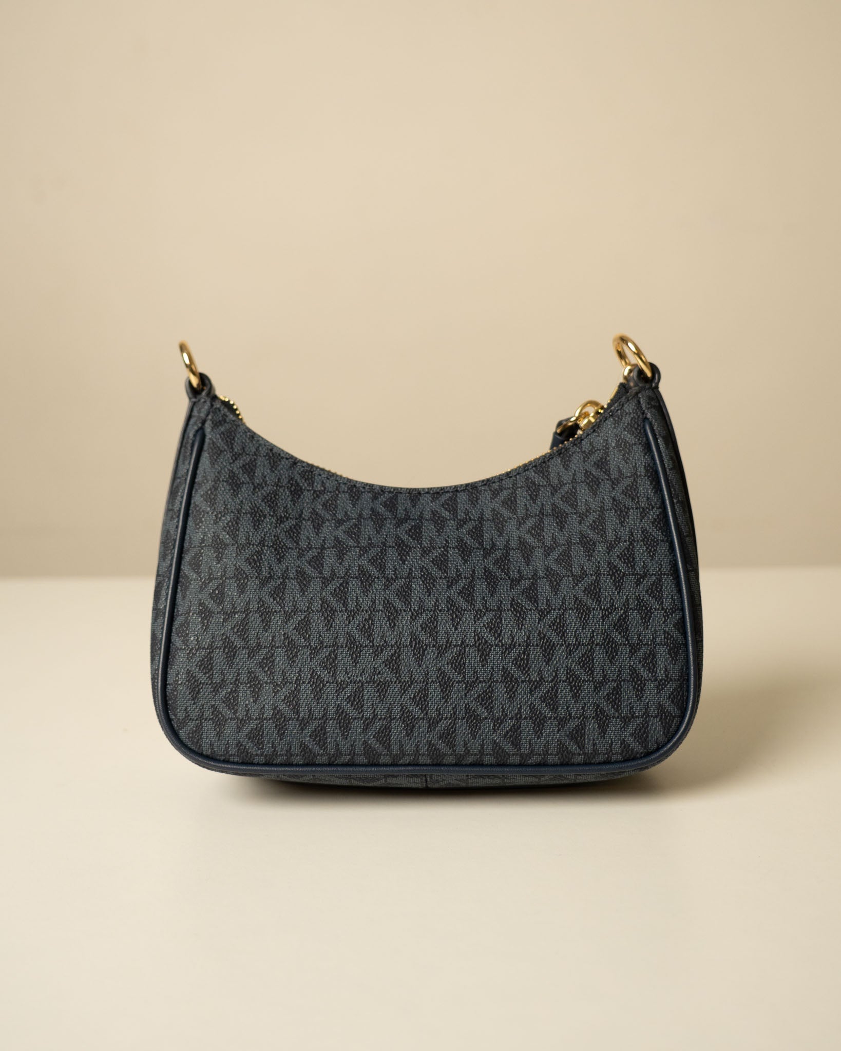 Michael Kors Heritage Blue Jet Set Charm Logo Medium Shoulder Bag