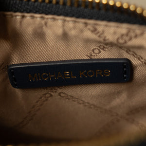 Michael Kors Heritage Blue Jet Set Charm Logo Medium Shoulder Bag