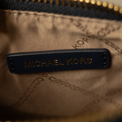 Michael Kors Heritage Blue Jet Set Charm Logo Medium Shoulder Bag