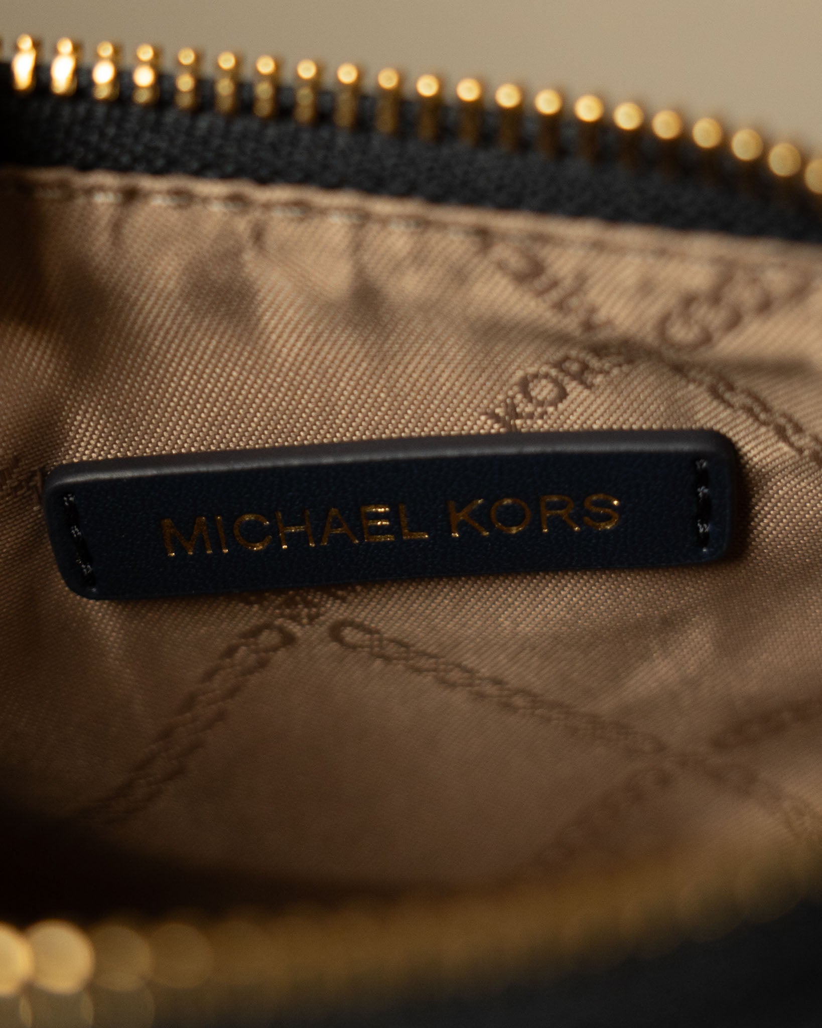 Michael Kors Heritage Blue Jet Set Charm Logo Medium Shoulder Bag