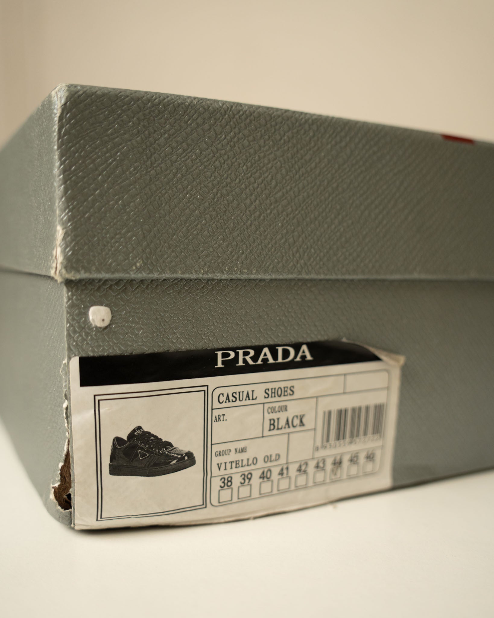 Prada Downtown Leather 'Black Patent' Sneakers
