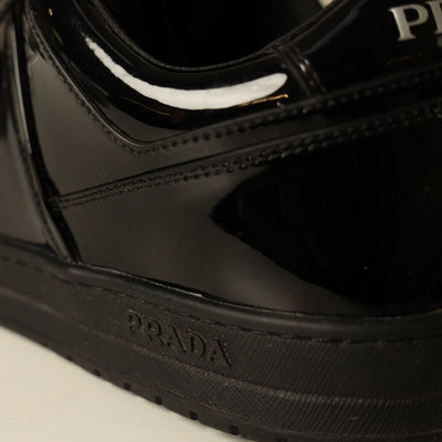 Prada Downtown Leather 'Black Patent' Sneakers