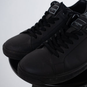 Balmain B-Court Trainers In Calfskin