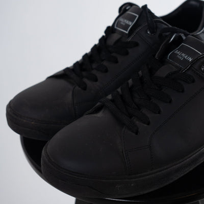 Balmain B-Court Trainers In Calfskin