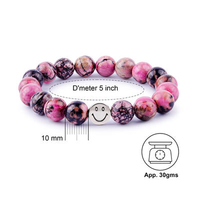Smile Bracelet - Rhodonite