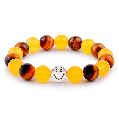 Smile Bracelet - Tiger Eye & Yellow Jade Combination