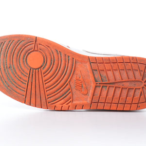 Nike Air Jordan 1 Mid SE Metallic Electro Orange And White Sneakers