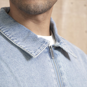 CAPO Denim Washed Blue Zip-Up Jacket
