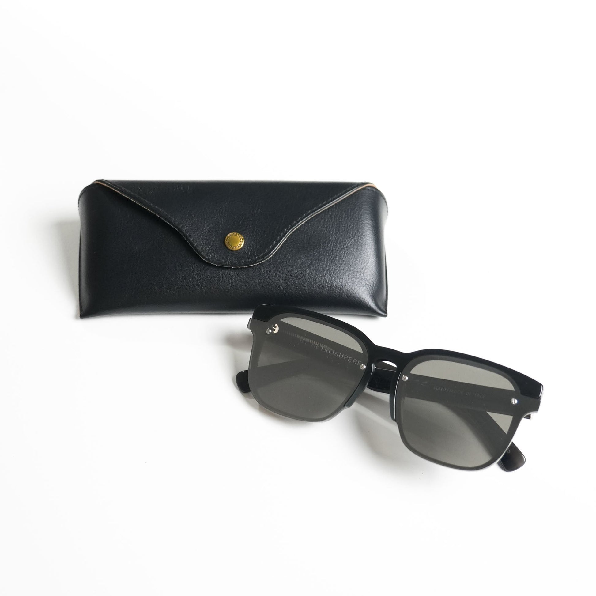 RETRO SUPER FUTURE Black Sunglasses