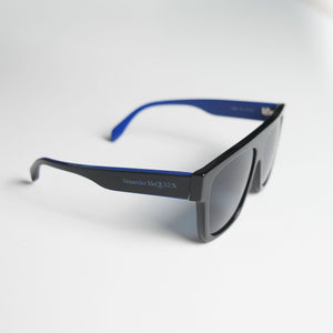 Alexander McQueen Black & Blue Square Sunglasses