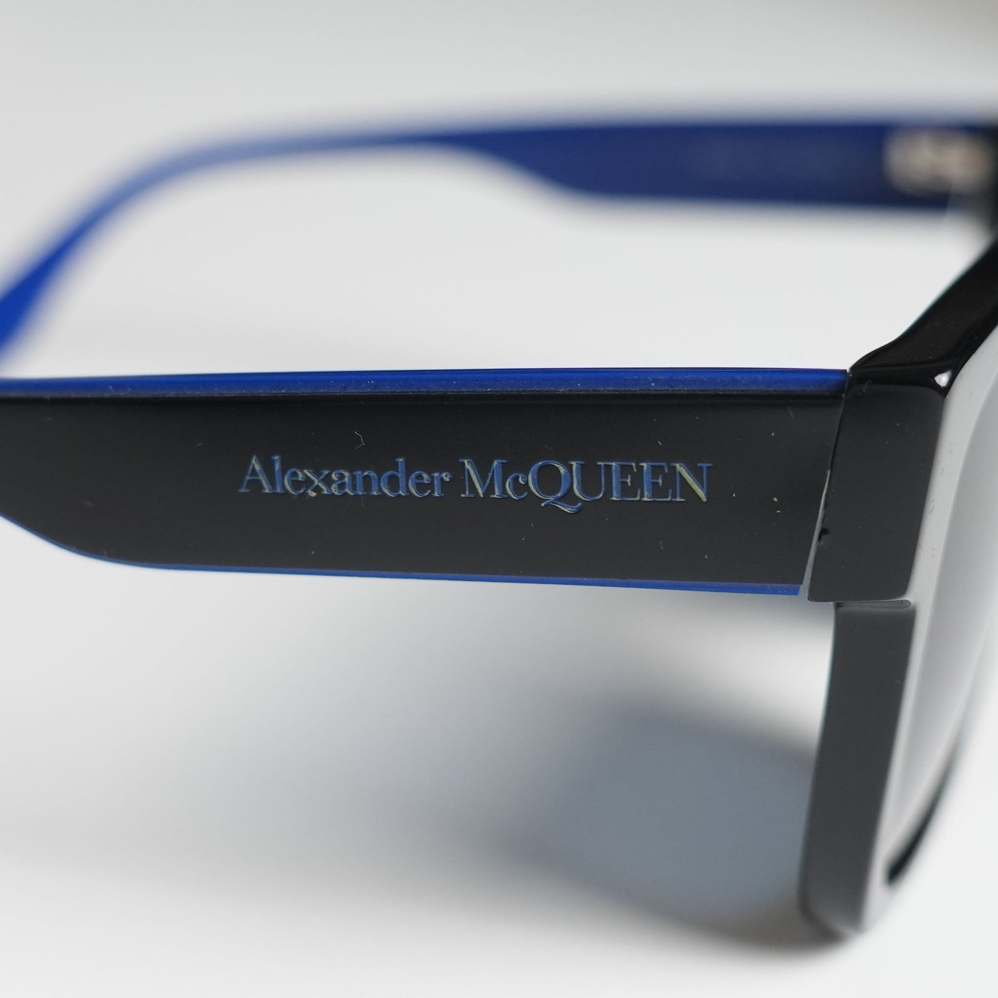 Alexander McQueen Black & Blue Square Sunglasses