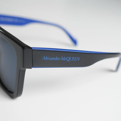 Alexander McQueen Black & Blue Square Sunglasses