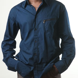 Versace Navy Blue Formal Shirt
