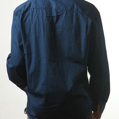 Versace Navy Blue Formal Shirt