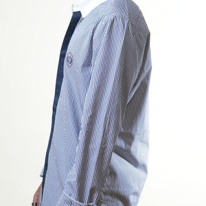 The Emperor Blue White Striped Formal Shirt