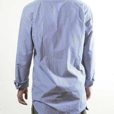 The Emperor Blue White Striped Formal Shirt