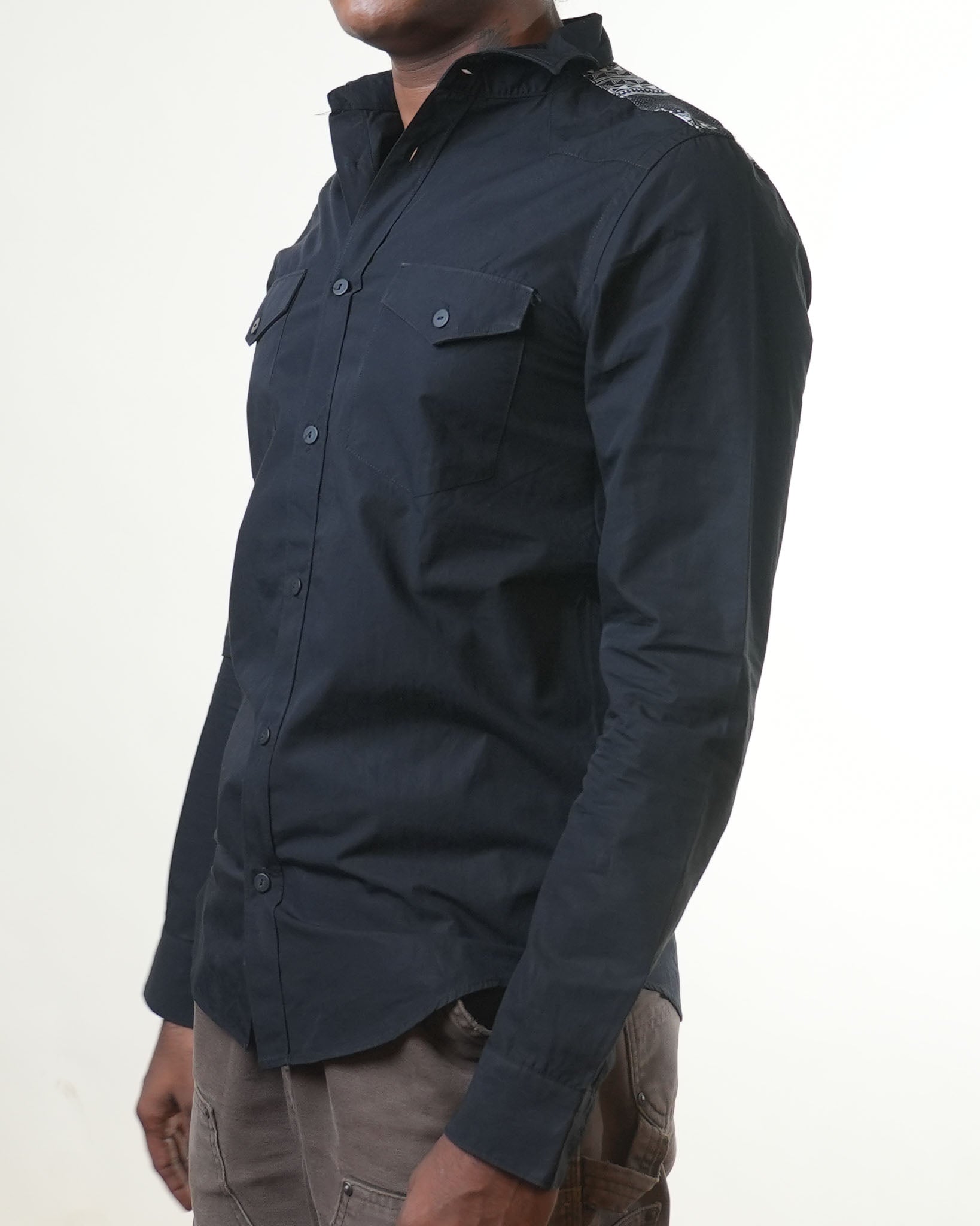 Zara Man Black Cargo Shirt