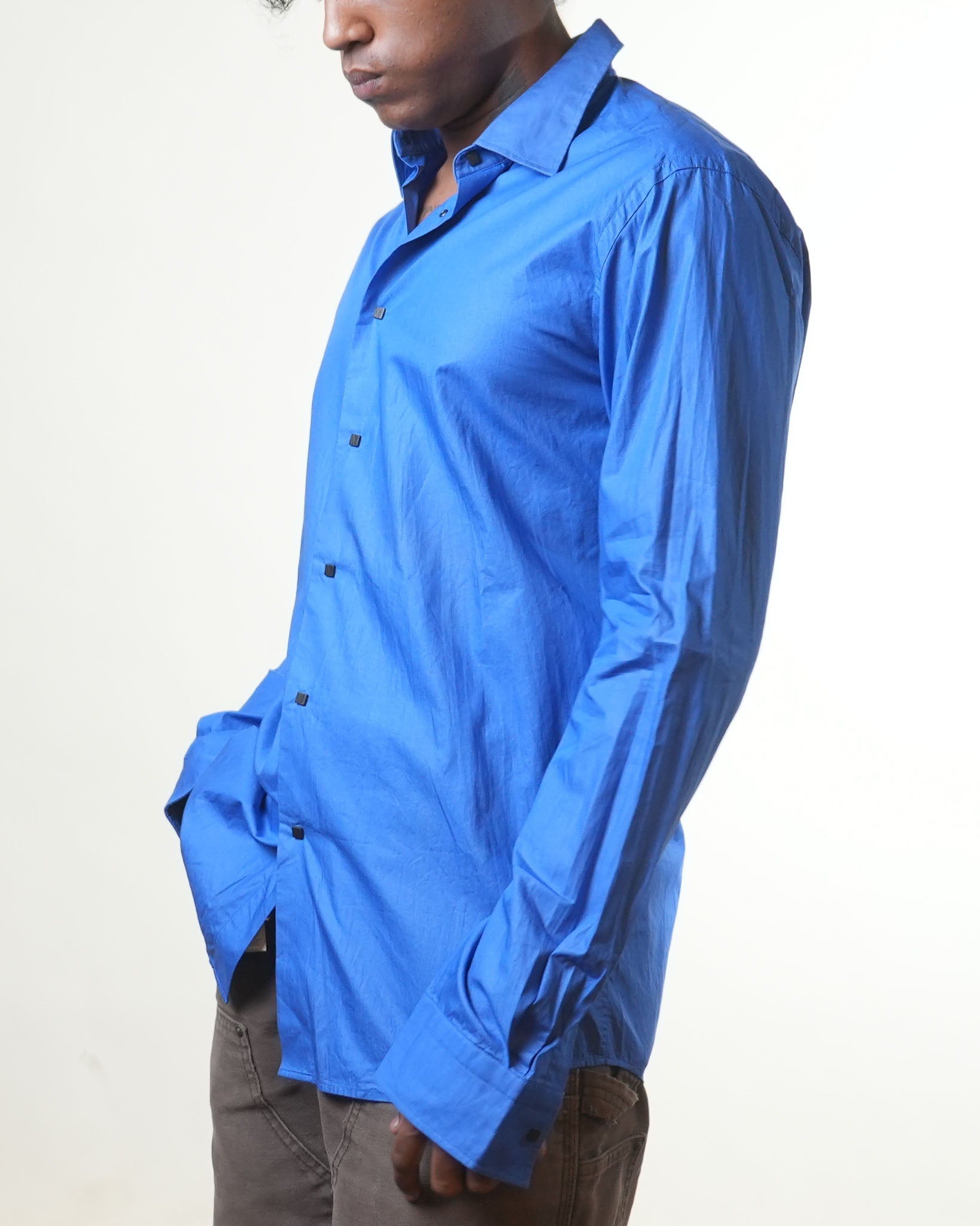 Versace Blue Formal Shirt