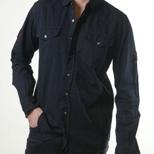 The Emperor Black Double Pocket Shirt