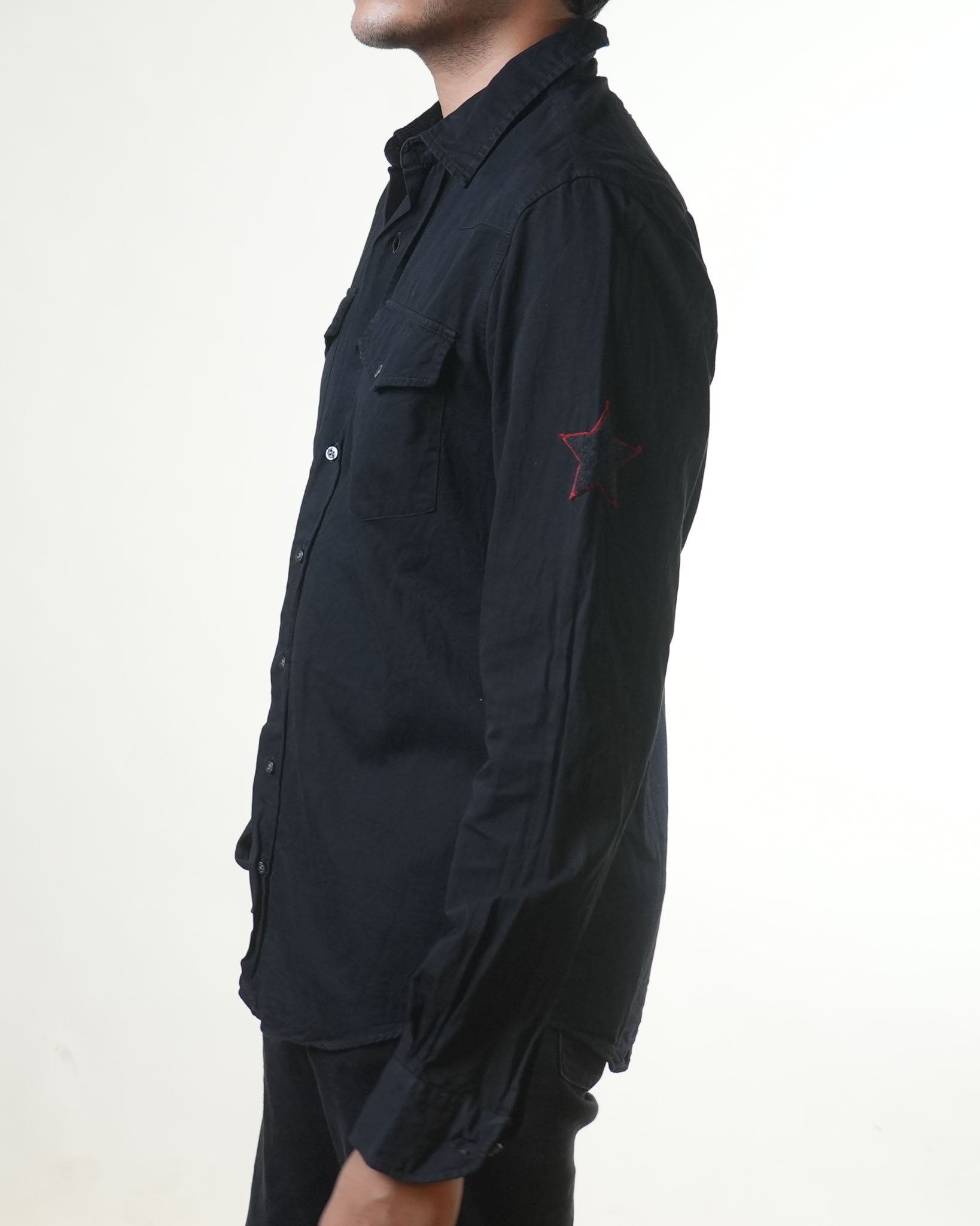 The Emperor Black Double Pocket Shirt