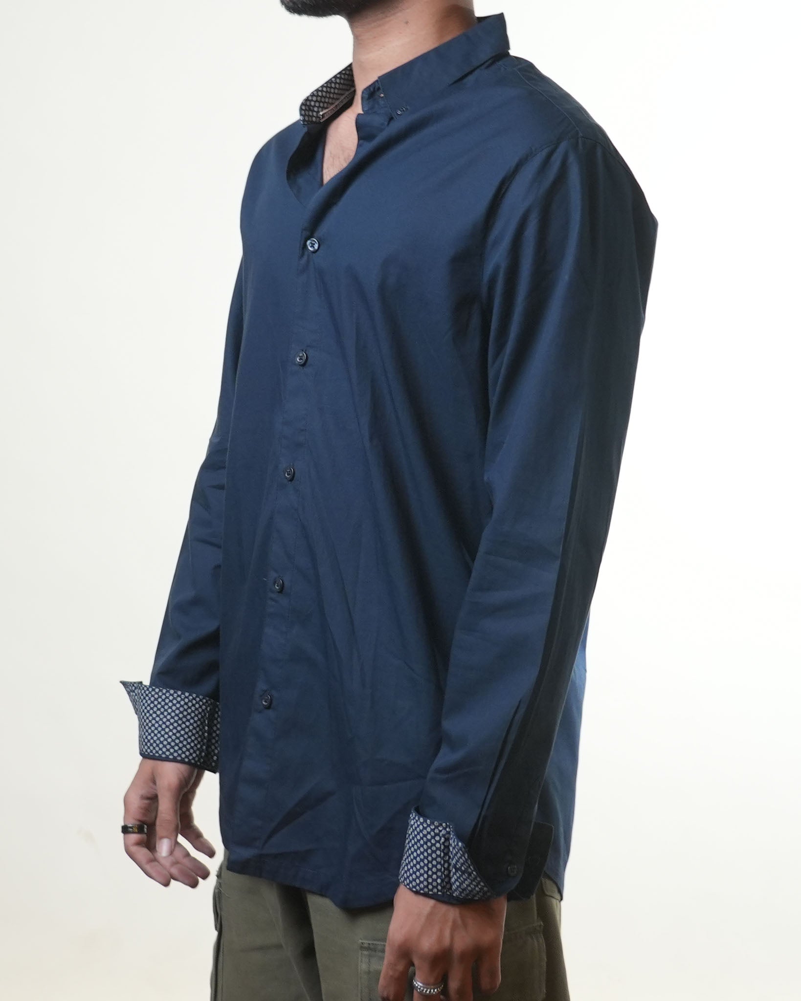 Armani Exchange Navy Blue Regular Shirt