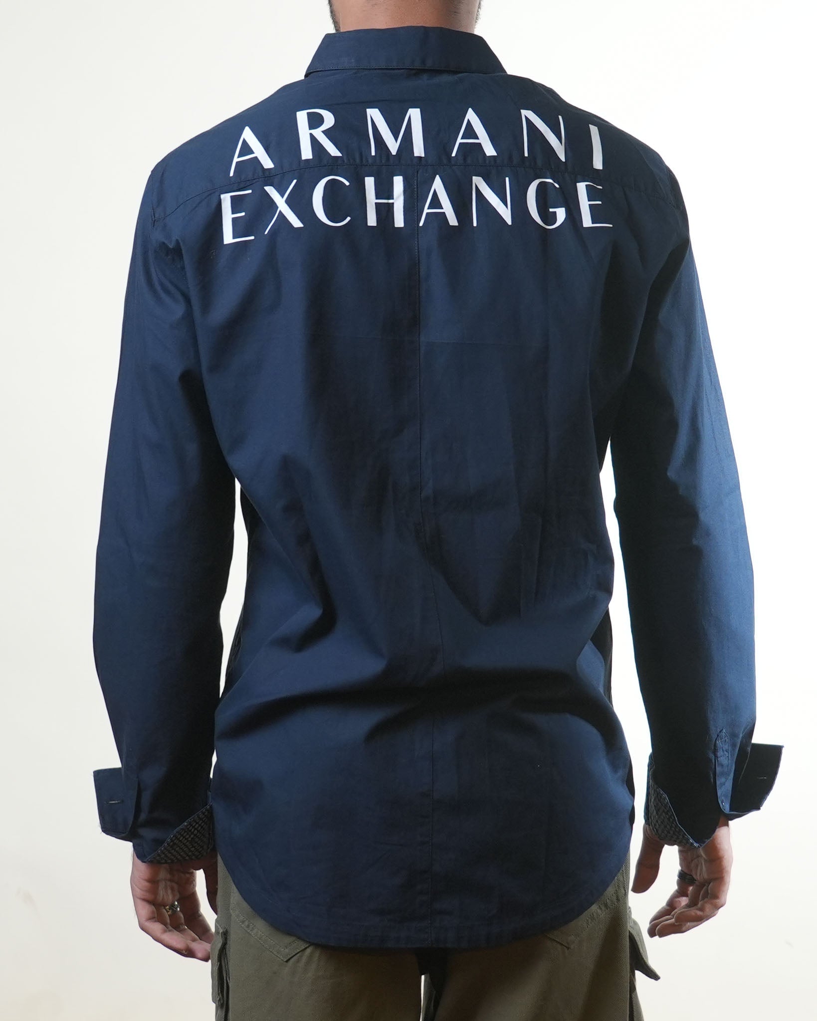 Armani Exchange Navy Blue Regular Shirt