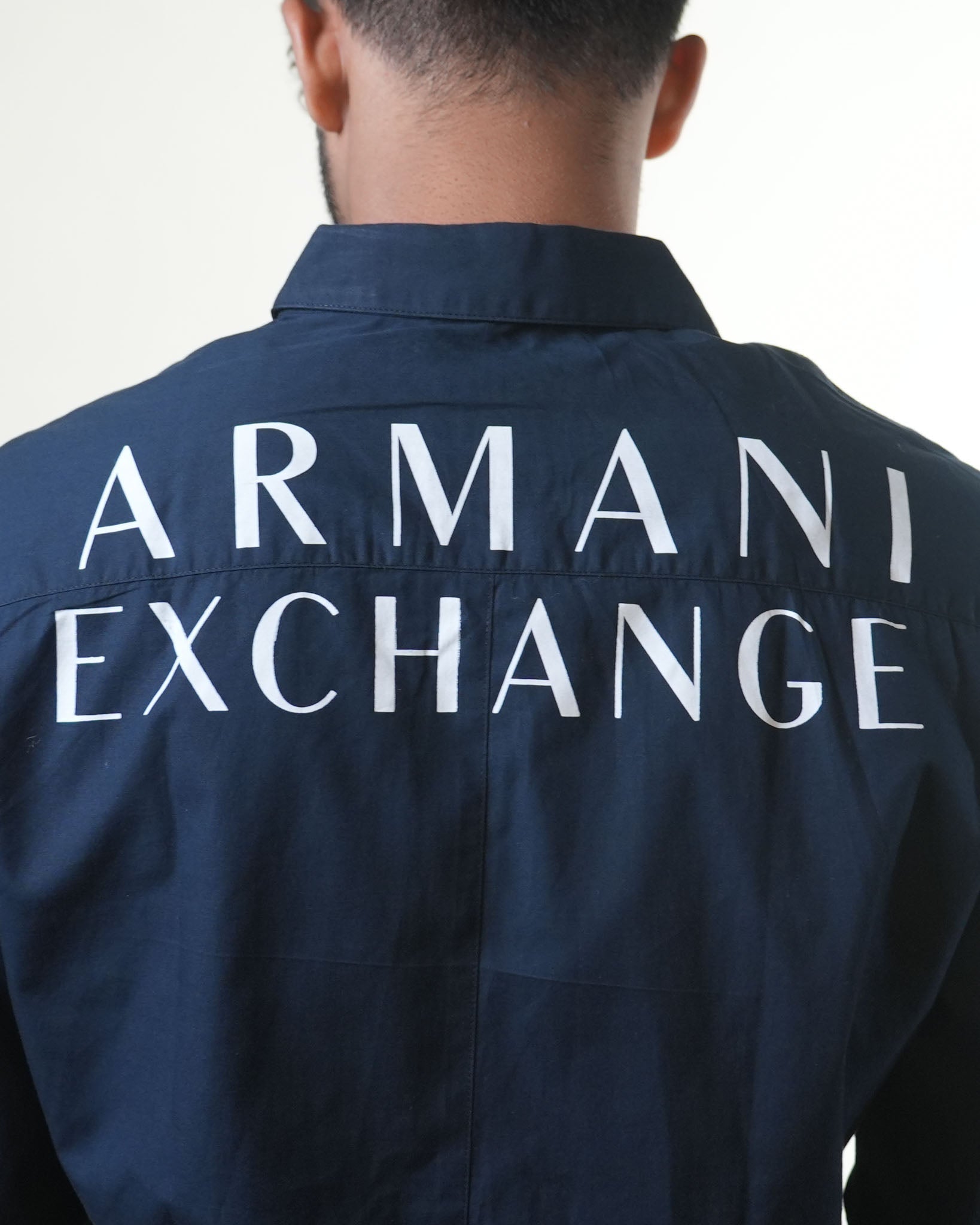 Armani Exchange Navy Blue Regular Shirt