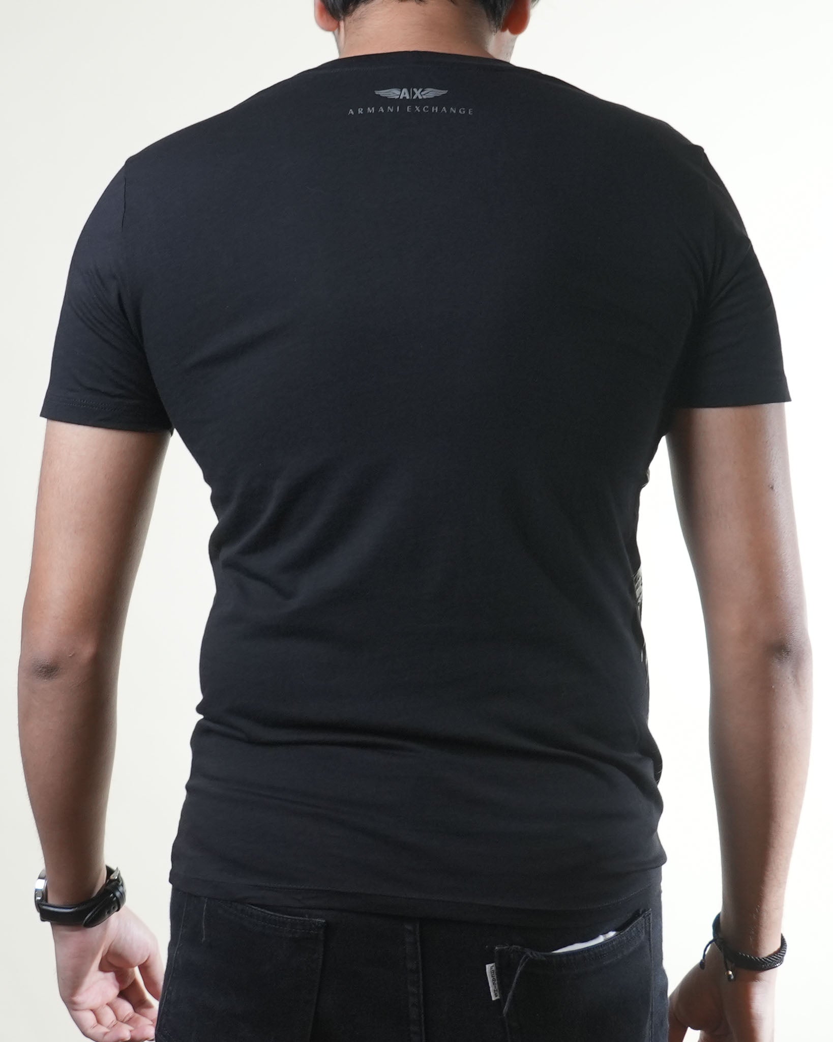 Armani Exchange Eagle Print Black Tshirt