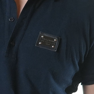 Dolce & Gabbana Navy Blue Polo Tshirt