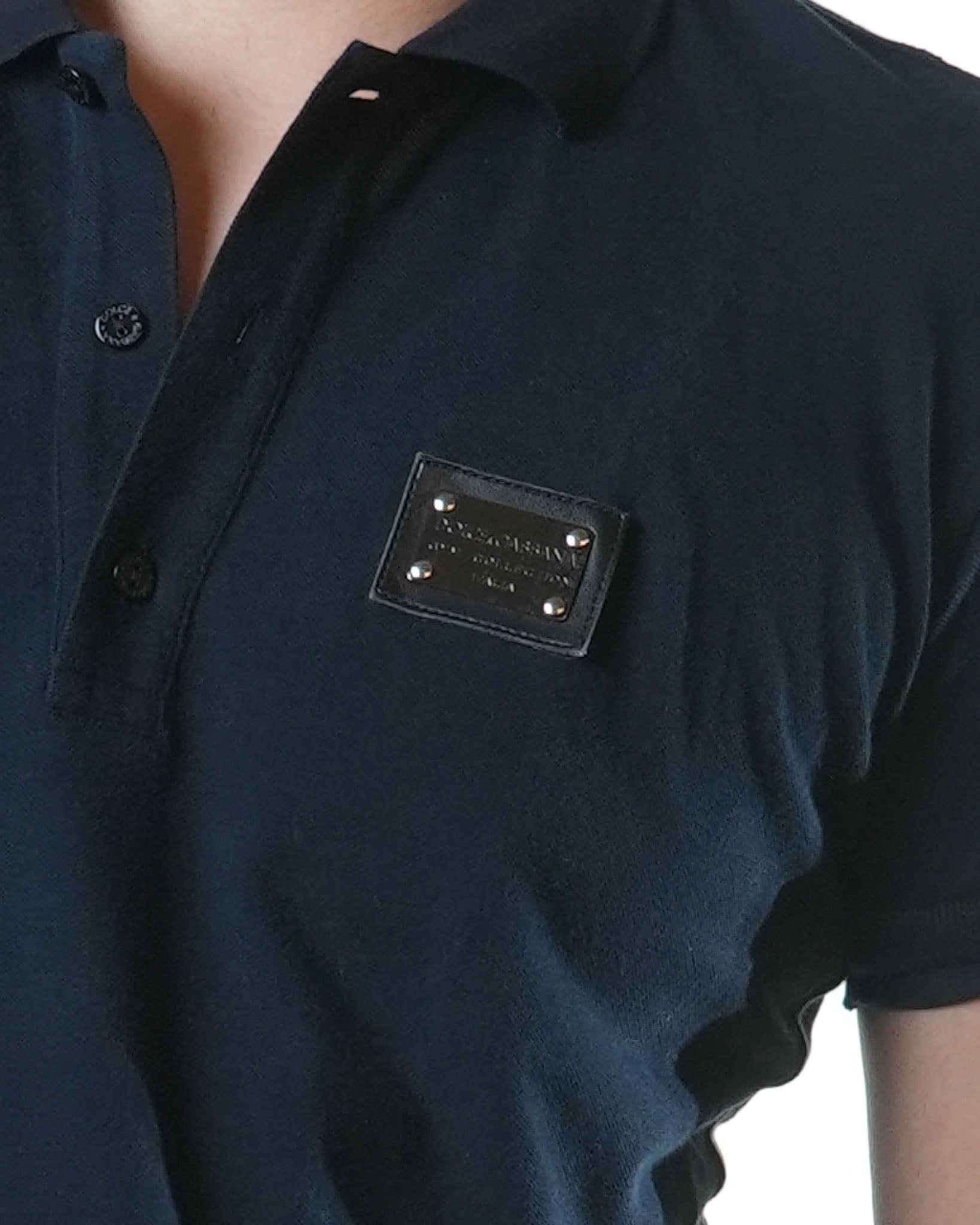 Dolce & Gabbana Navy Blue Polo Tshirt