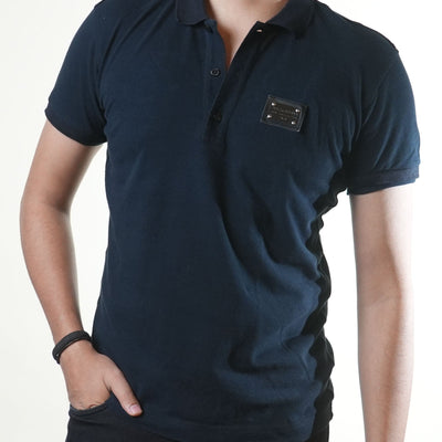 Dolce & Gabbana Navy Blue Polo Tshirt