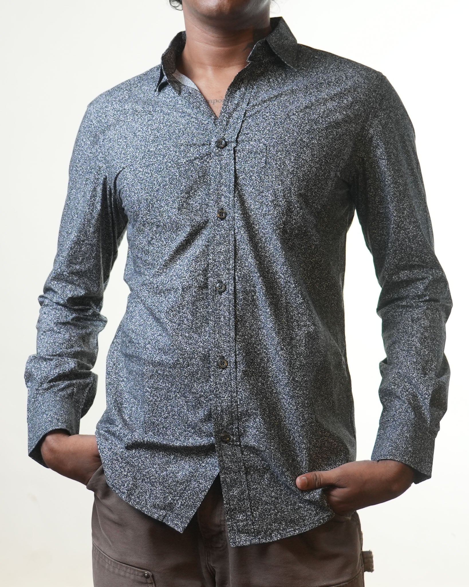 Diesel Black White Splattered Shirt