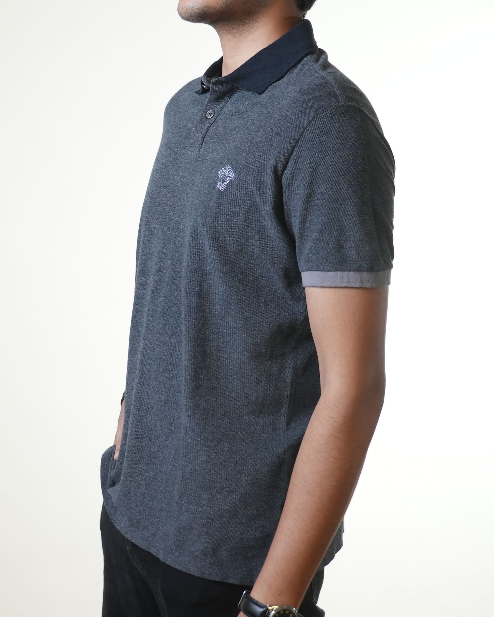 Versace Grey Polo Tshirt