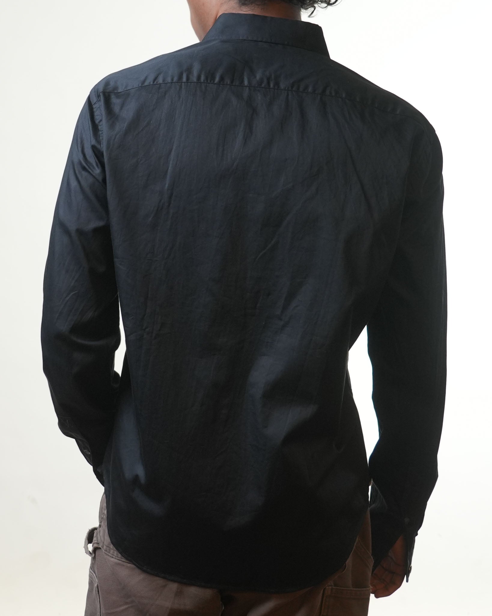 Versace Black Slim Fit Full Sleeve Shirt