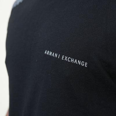 Armani Exchange Wings Black Printed Tshirt